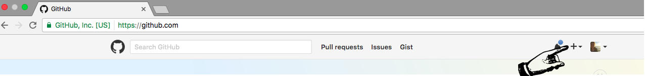You can find the plus sign button to add a repo on the top right of github