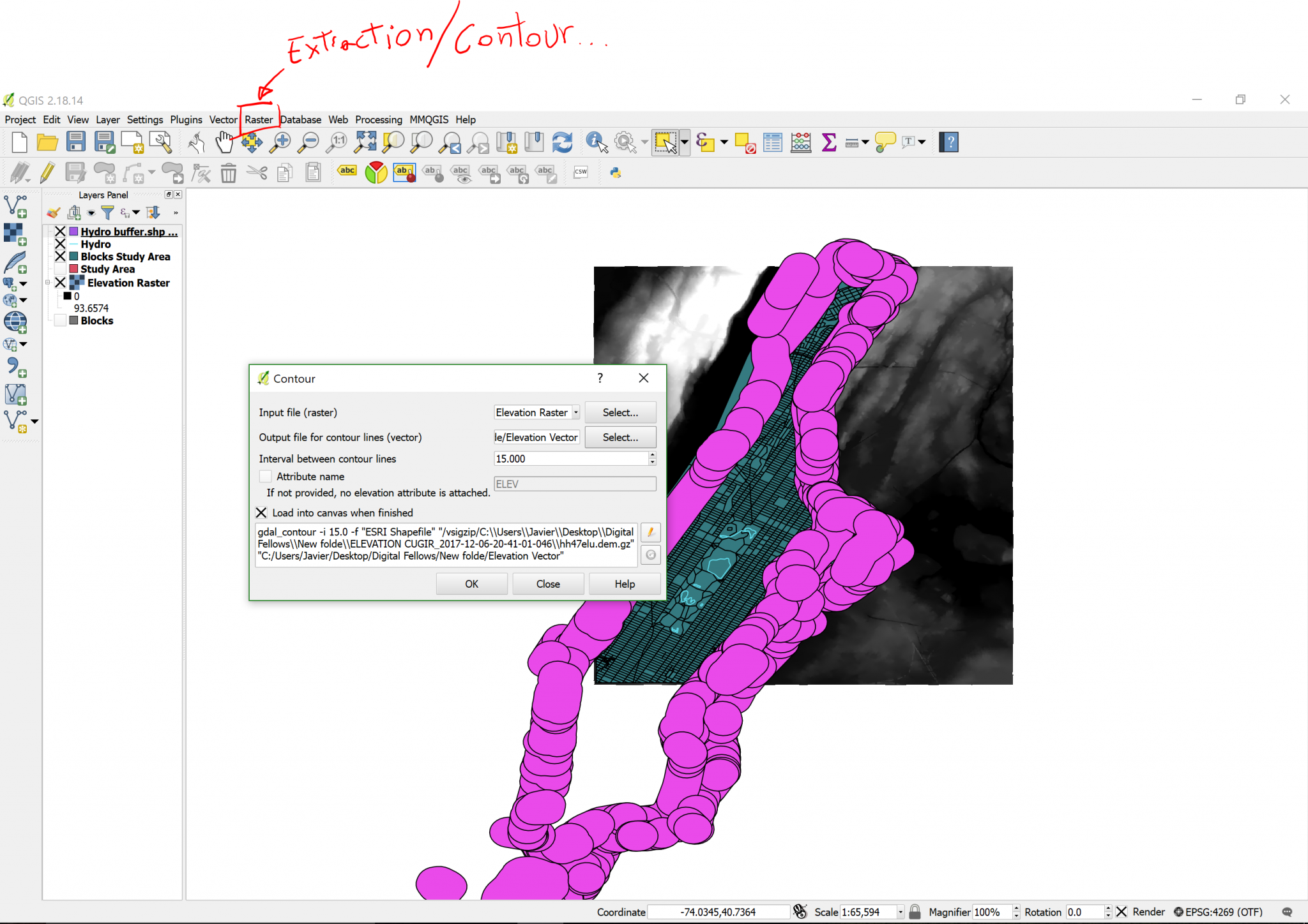 Extracting the Contour of the Raster Layer